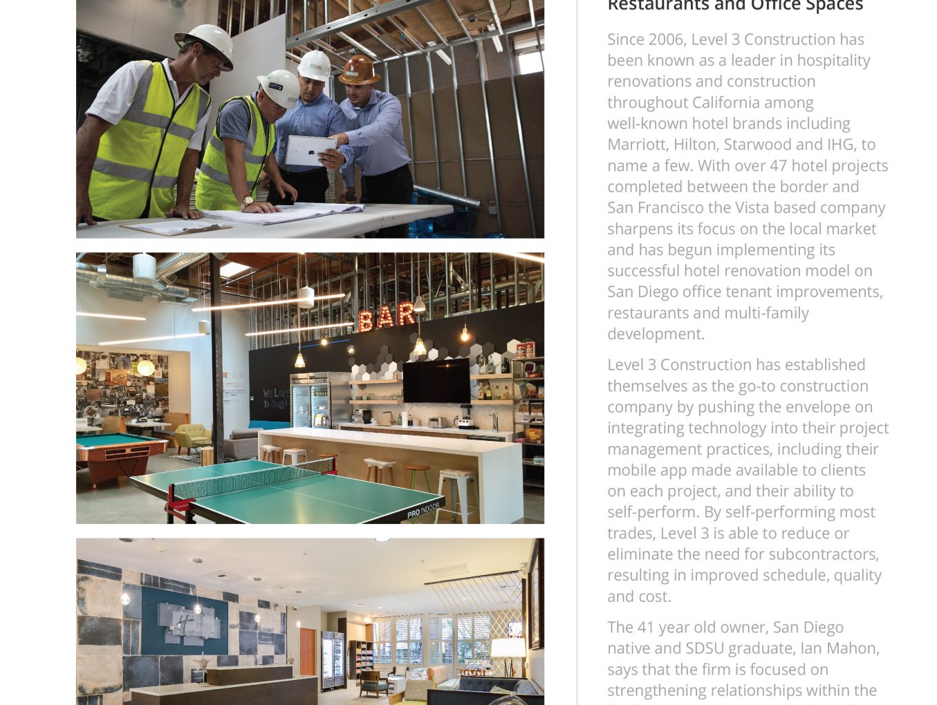 CREW San Diego features Level 3 Construction as Gold Sponsor Highlight in Quarterly Newsletter