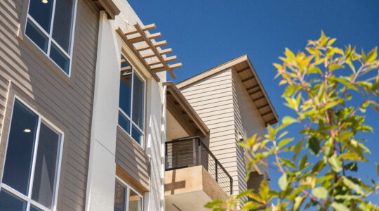 Exterior view of La Costa Family Apartments, a 19-unit affordable housing community completed by Level 3 Construction in Carlsbad, California.